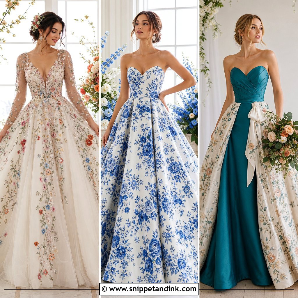 20 Pop of Color Wedding Dress Ideas: Bold Bridal Inspiration