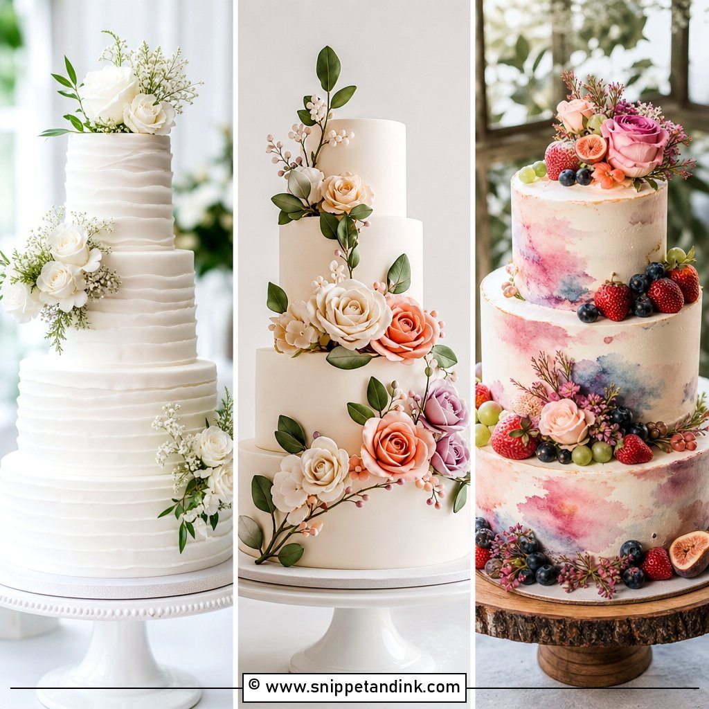 20 Popular Cake Designs for Wedding Style Inspiration Now