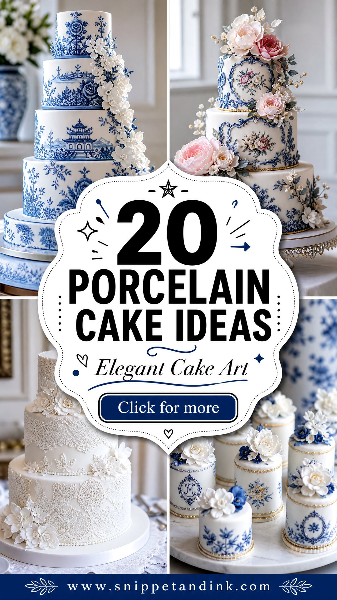 20 Porcelain Cake Ideas for Wedding Elegance Lovers Today - 20 Porcelain Cake Ideas for Wedding Elegance Lovers Today