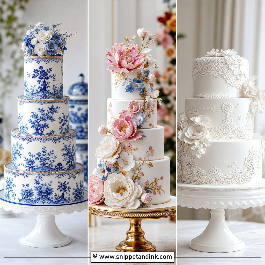 20 Porcelain Cake Ideas for Wedding Elegance Lovers Today