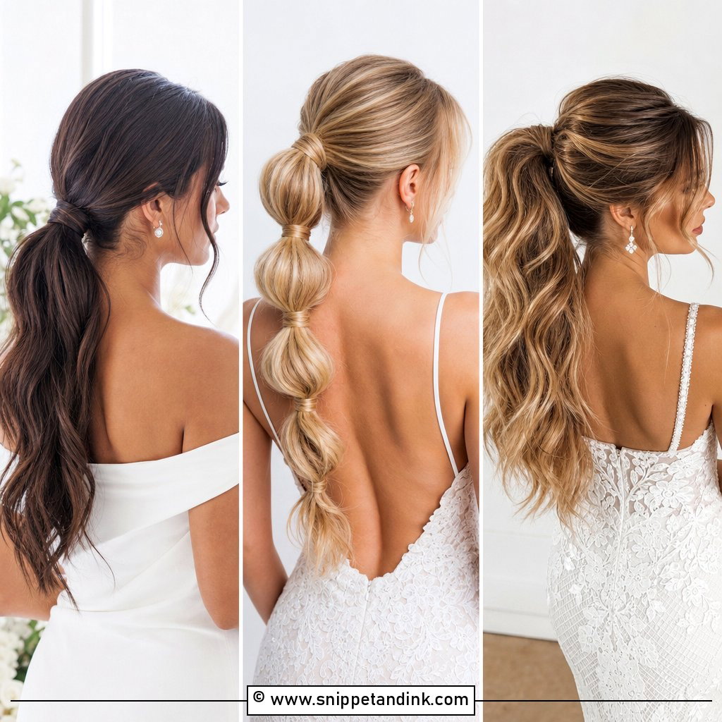 20 Power Ponytail Wedding Ideas for a Bold Bridal Look