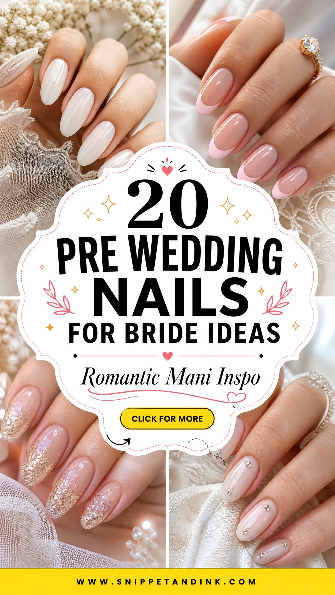 20 Pre Wedding Nails for Bride Romantic Mani Ideas - 20 Pre Wedding Nails for Bride: Romantic Mani Ideas