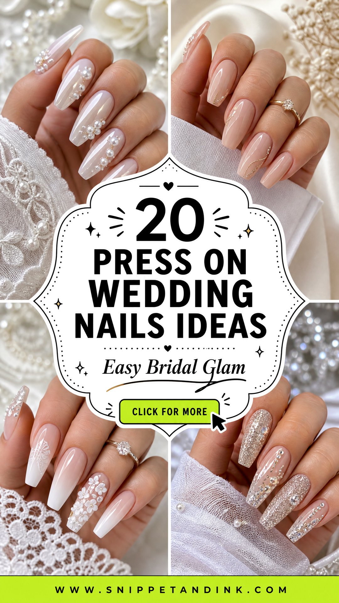 20 Press on Wedding Nails for Easy Bridal Glam - 20 Press on Wedding Nails for Easy Bridal Glam
