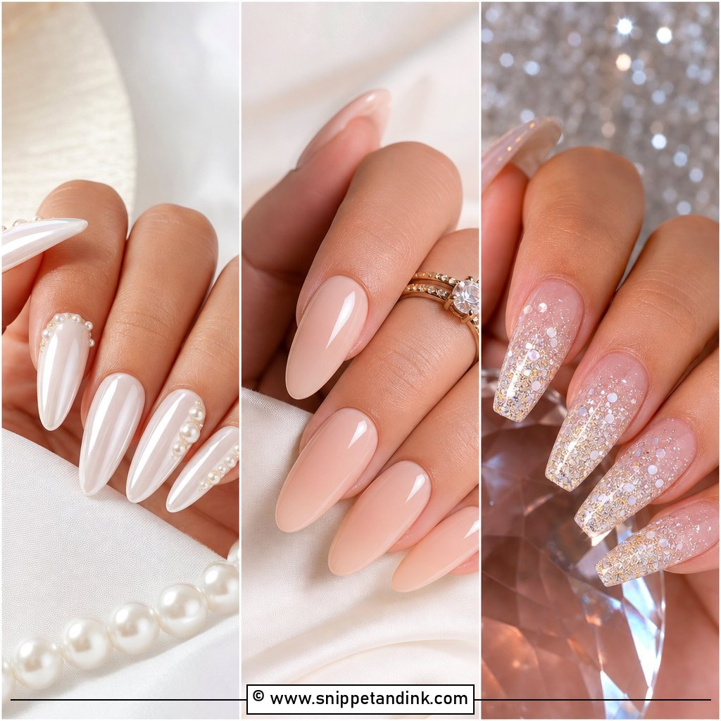20 Press on Wedding Nails for Easy Bridal Glam