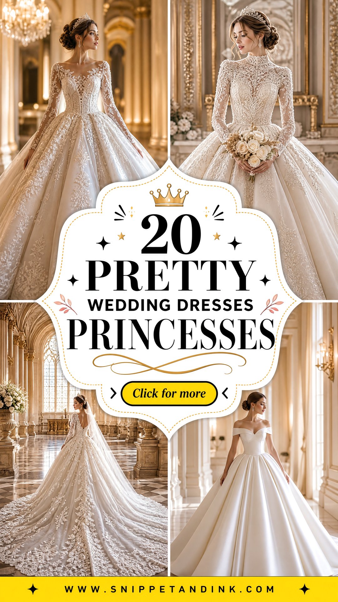 20 Pretty Wedding Dresses Princesses Fairytale Bridal Looks - 20 Pretty Wedding Dresses Princesses: Fairytale Bridal Looks