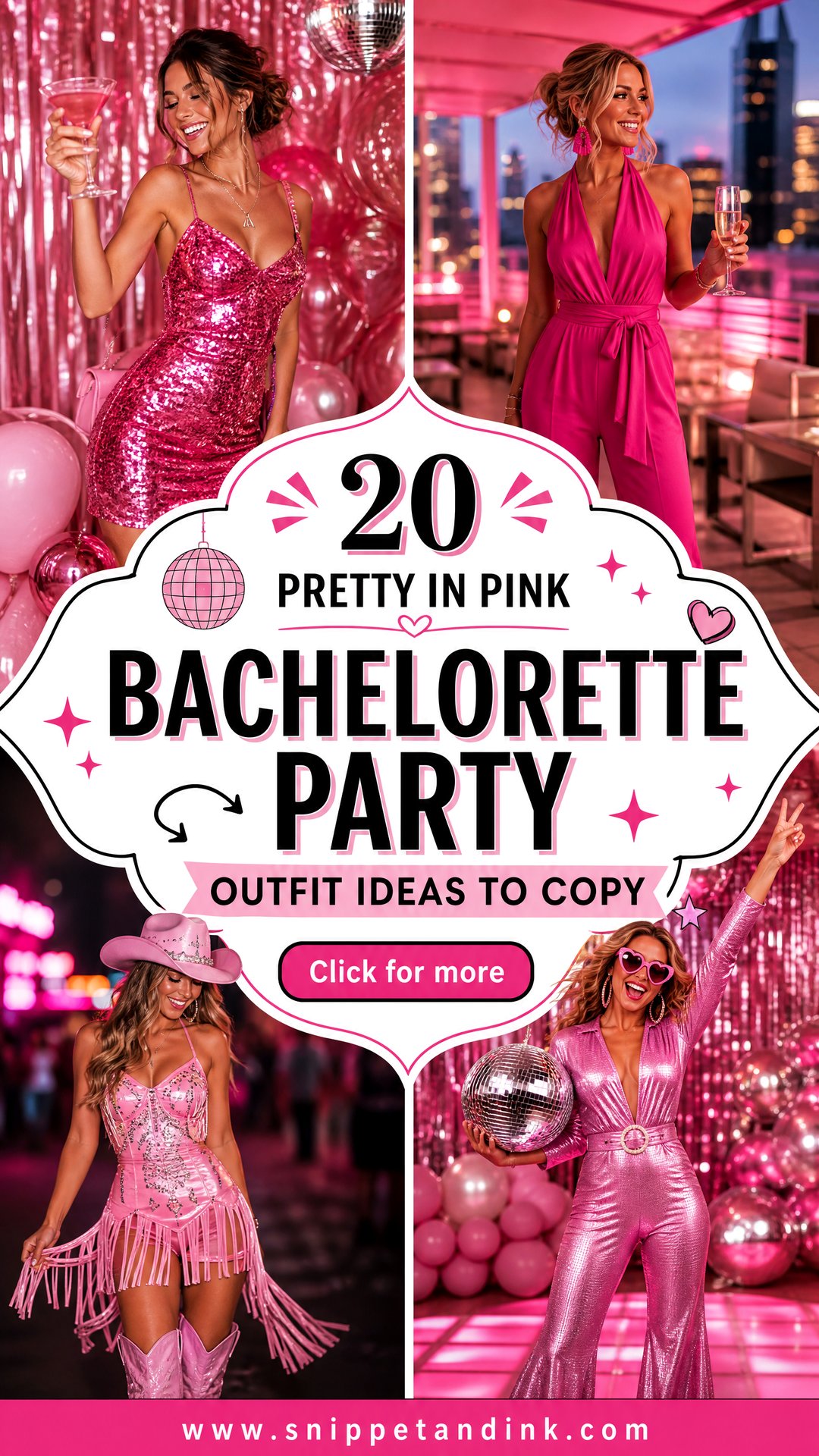 20 Pretty in Pink Bachelorette Party Outfit Ideas to Copy - 20 Pretty in Pink Bachelorette Party Outfit Ideas to Copy