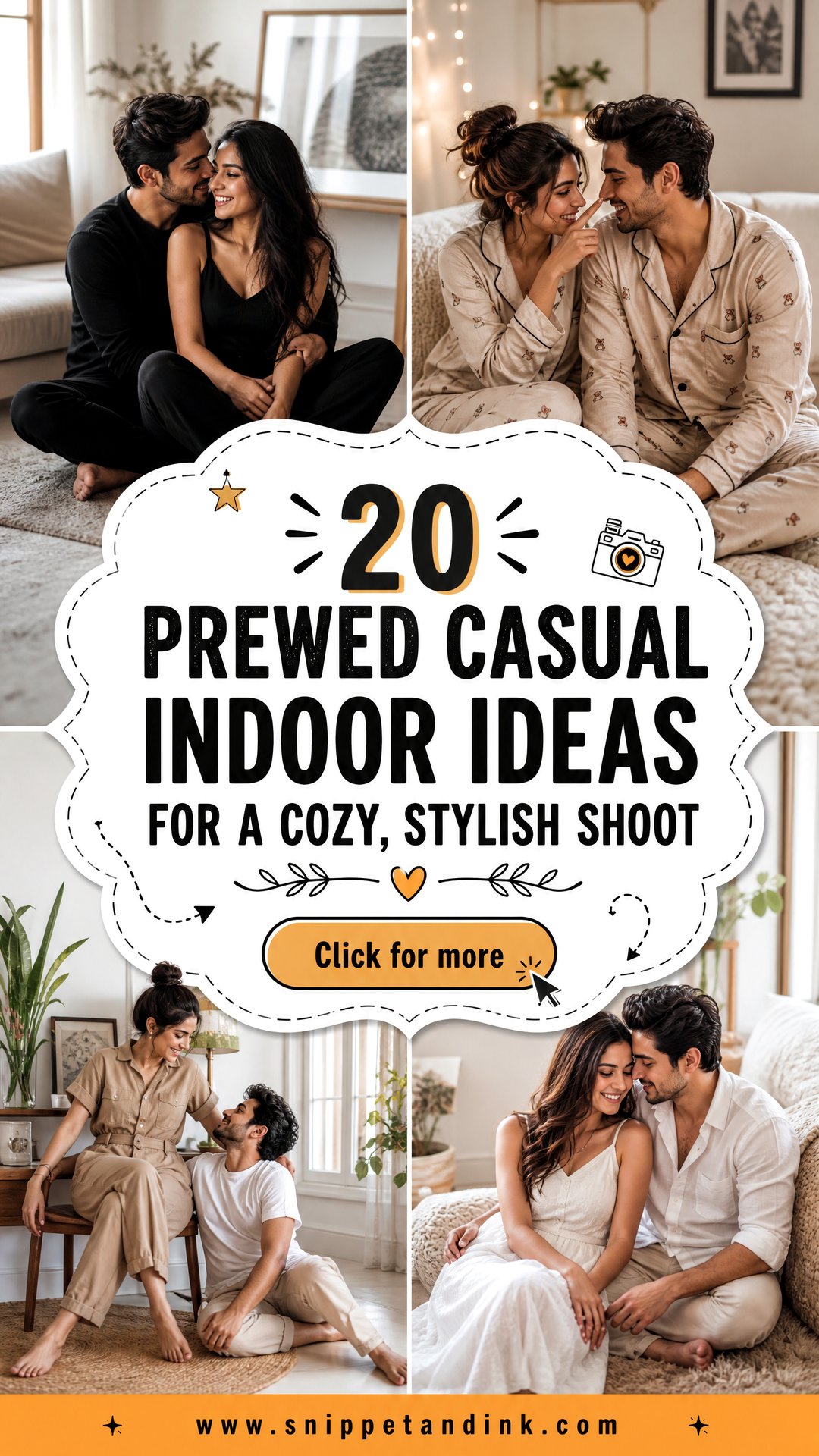 20 Prewed Casual Indoor Ideas for a Cozy Stylish Shoot - 20 Prewed Casual Indoor Ideas for a Cozy, Stylish Shoot