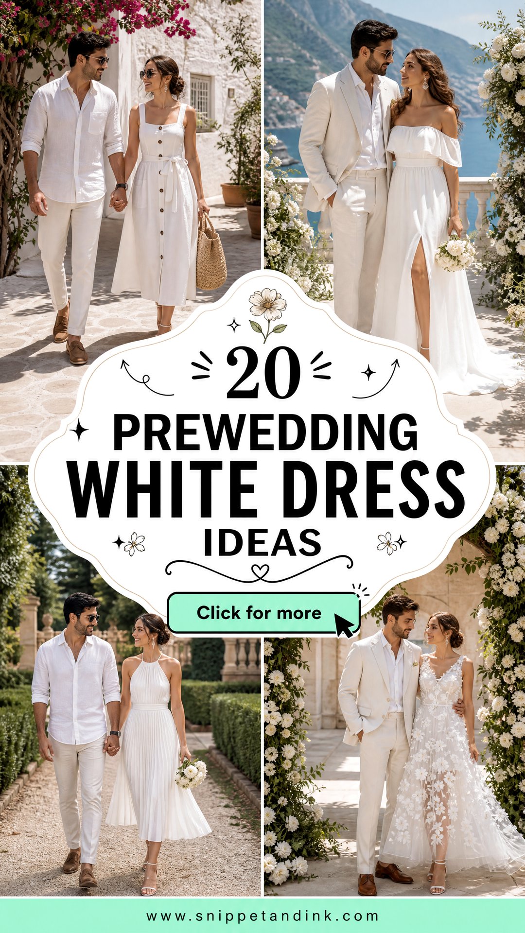 20 Prewedding White Dress Ideas Chic Looks for Modern Brides - 20 Prewedding White Dress Ideas: Chic Looks for Modern Brides