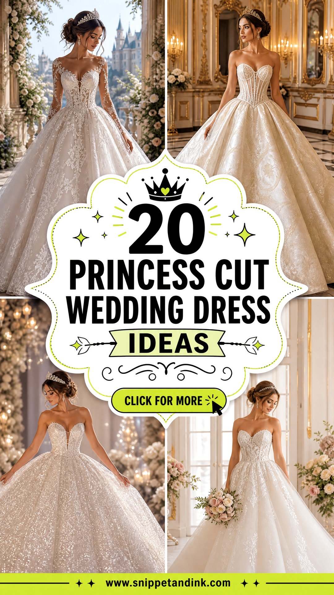 20 Princess Cut Wedding Dress Ideas Flattering Bridal Styles - 20 Princess Cut Wedding Dress Ideas: Flattering Bridal Styles