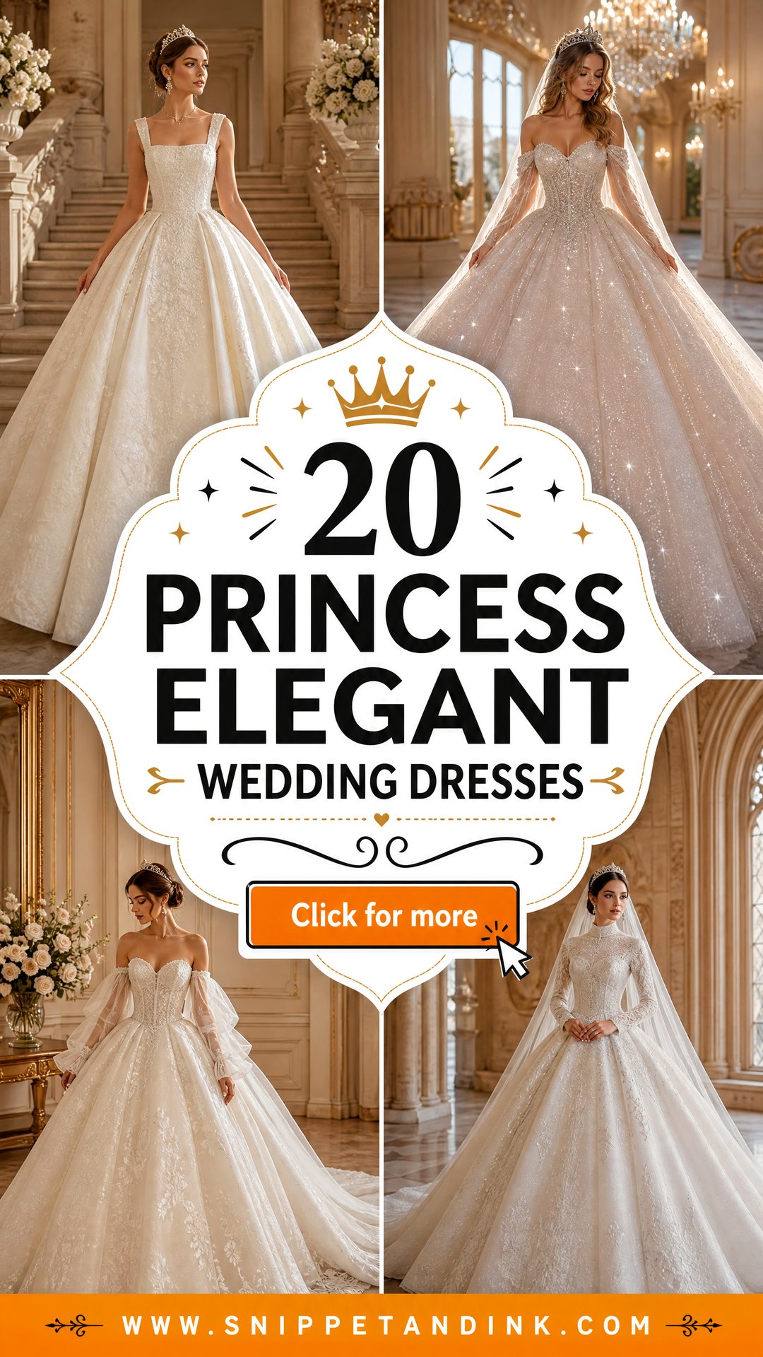 20 Princess Elegant Wedding Dresses Regal Bridal Inspiration - 20 Princess Elegant Wedding Dresses: Regal Bridal Inspiration