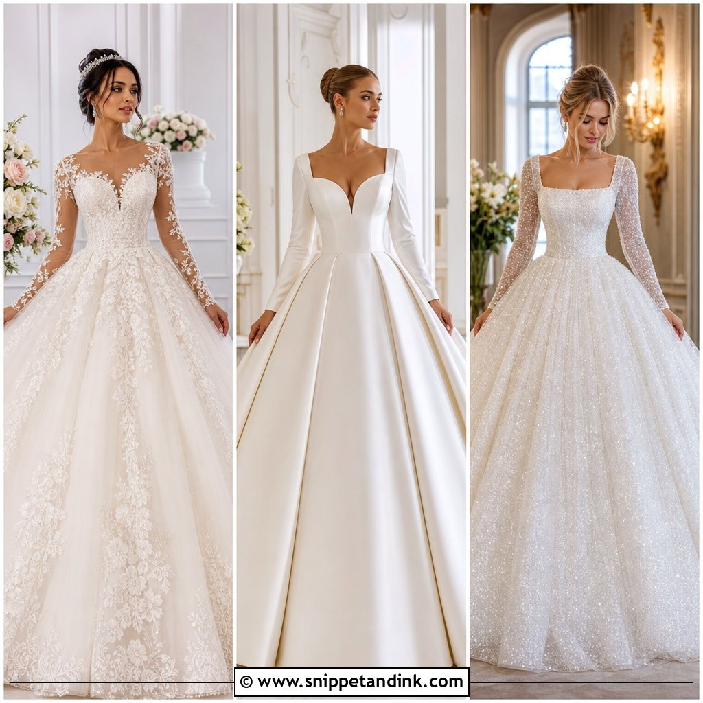 20 Princess Wedding Dresses Long Sleeve for Timeless Brides