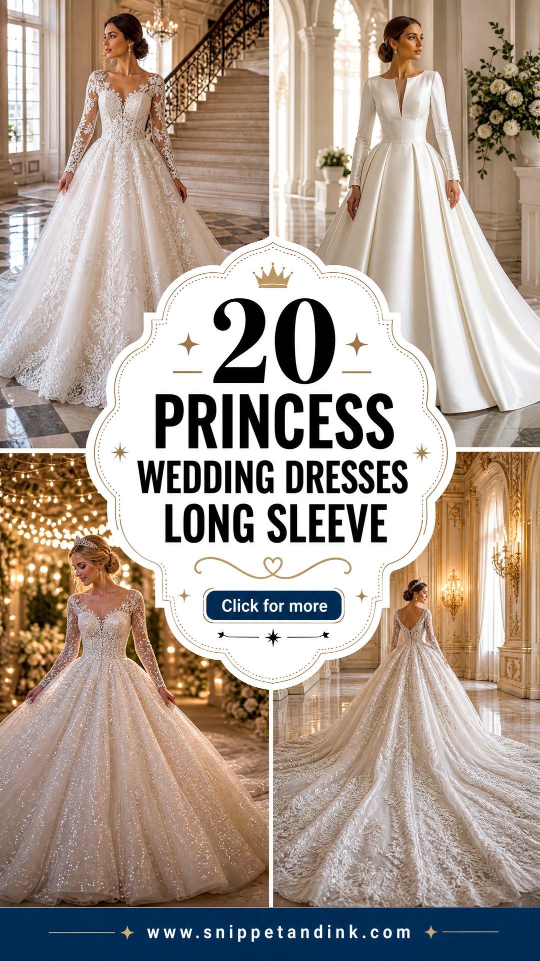 20 Princess Wedding Dresses Long Sleeve for Timeless Brides - 20 Princess Wedding Dresses Long Sleeve for Timeless Brides