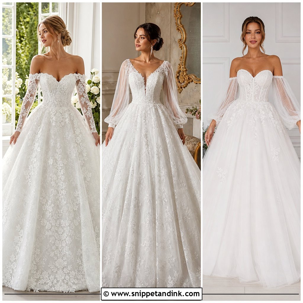 20 Princess Wedding Dresses With Sleeves for Regal Brides