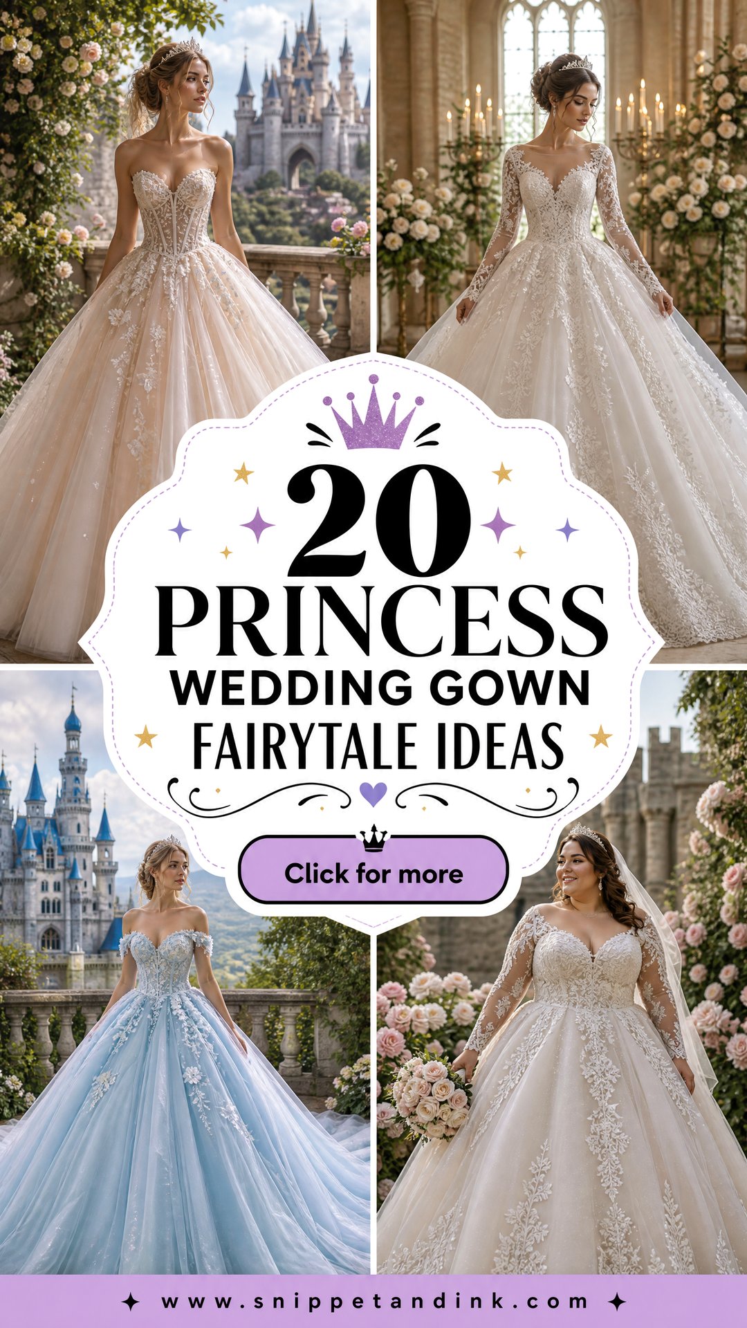 20 Princess Wedding Gown Fairytale Ideas for Dreamy Brides - 20 Princess Wedding Gown Fairytale Ideas for Dreamy Brides