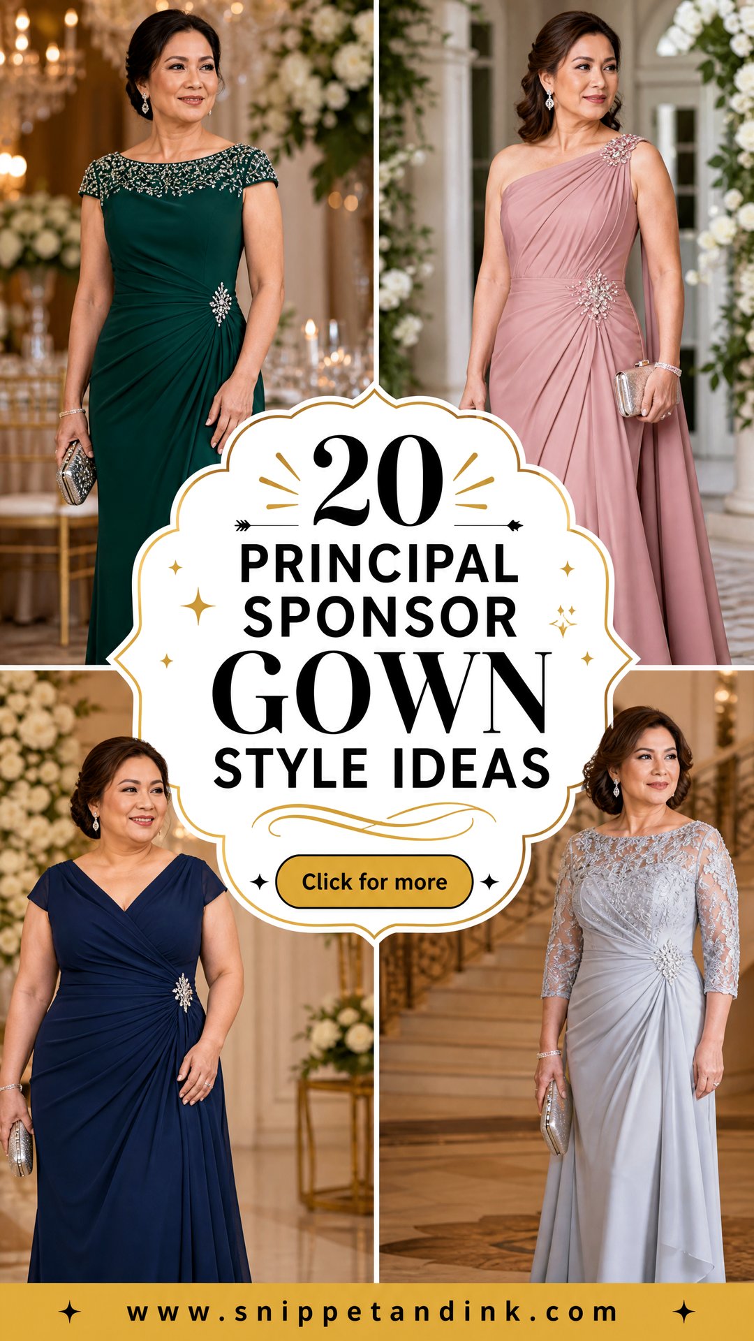 20 Principal Sponsor Gown Style Ideas for Elegant Wedding Guests - 20 Principal Sponsor Gown Style Ideas for Elegant Wedding Guests
