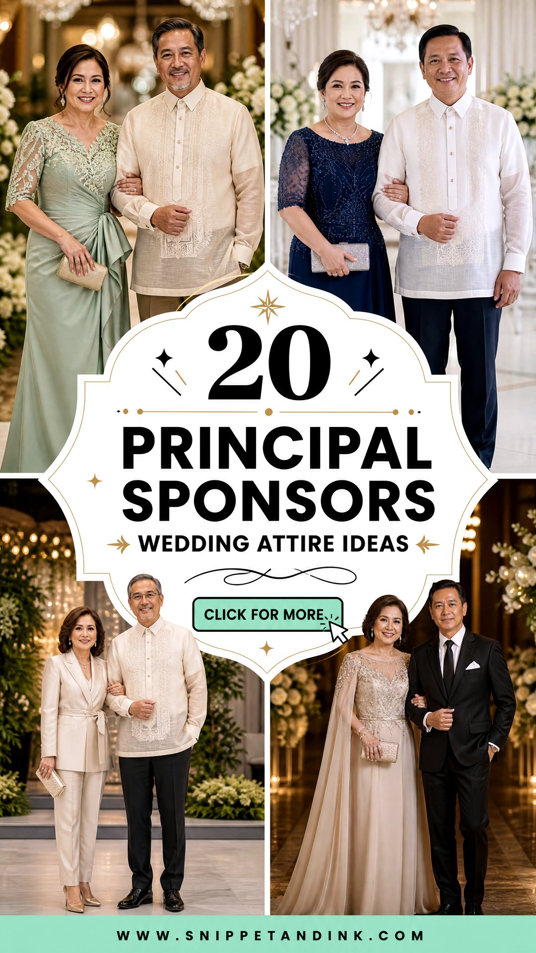 20 Principal Sponsors Wedding Attire Ideas for a Polished Look - 20 Principal Sponsors Wedding Attire Ideas for a Polished Look