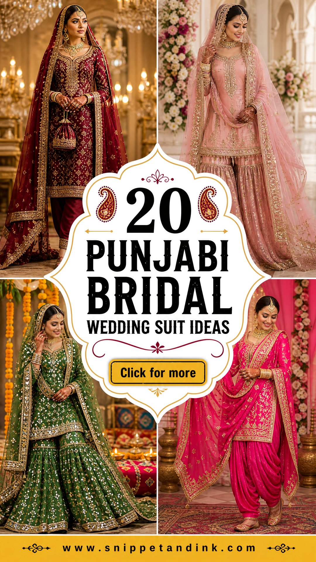 20 Punjabi Bridal Wedding Suit Ideas for a Regal Bridal Look - 20 Punjabi Bridal Wedding Suit Ideas for a Regal Bridal Look