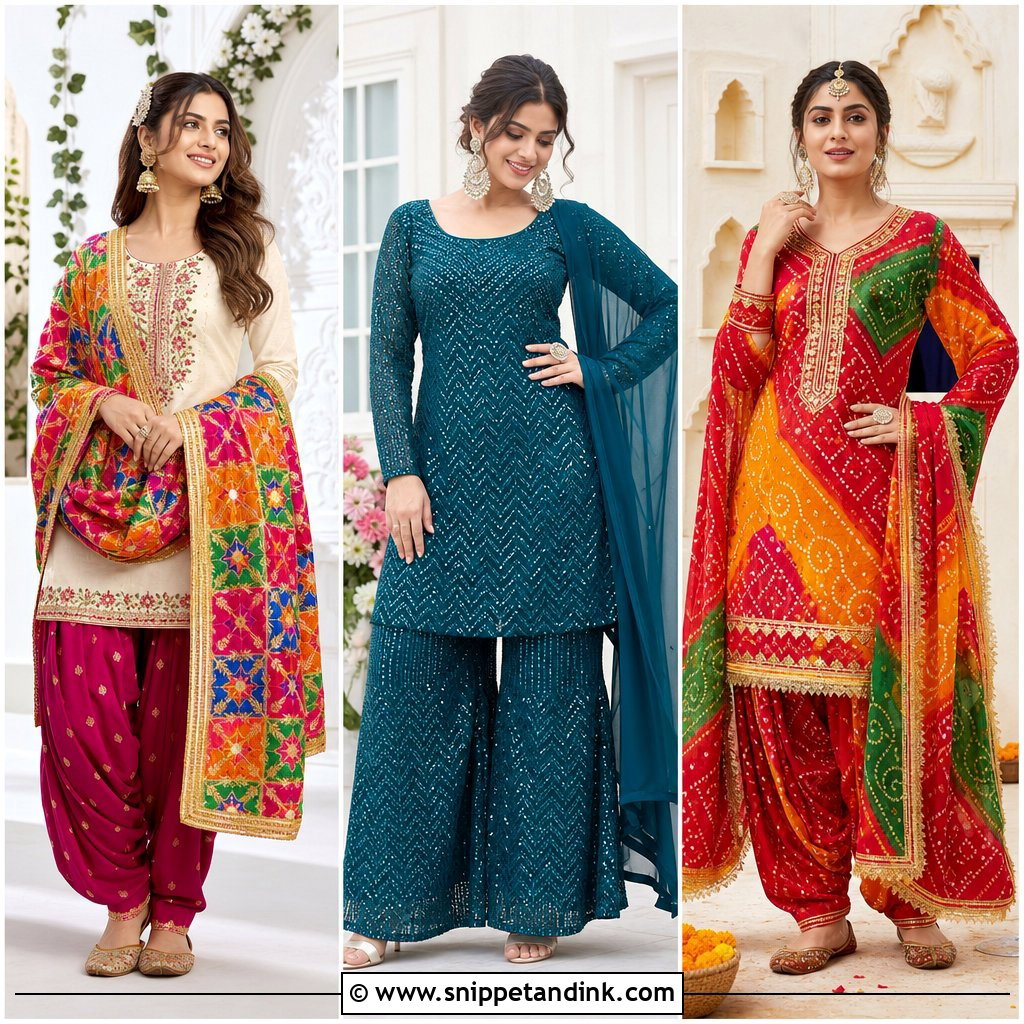 20 Punjabi Wedding Suit Party Wear Ideas for Glam Receptions