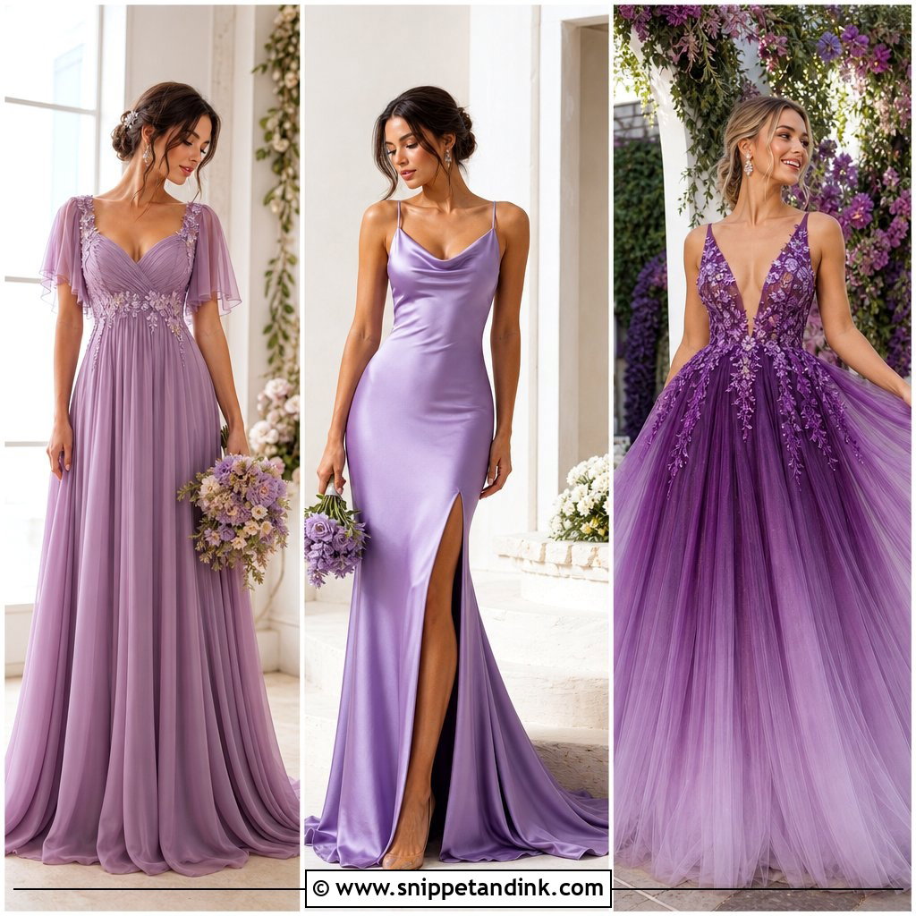 20 Purple Bridal Dress Ideas for a Regal Modern Wedding Look