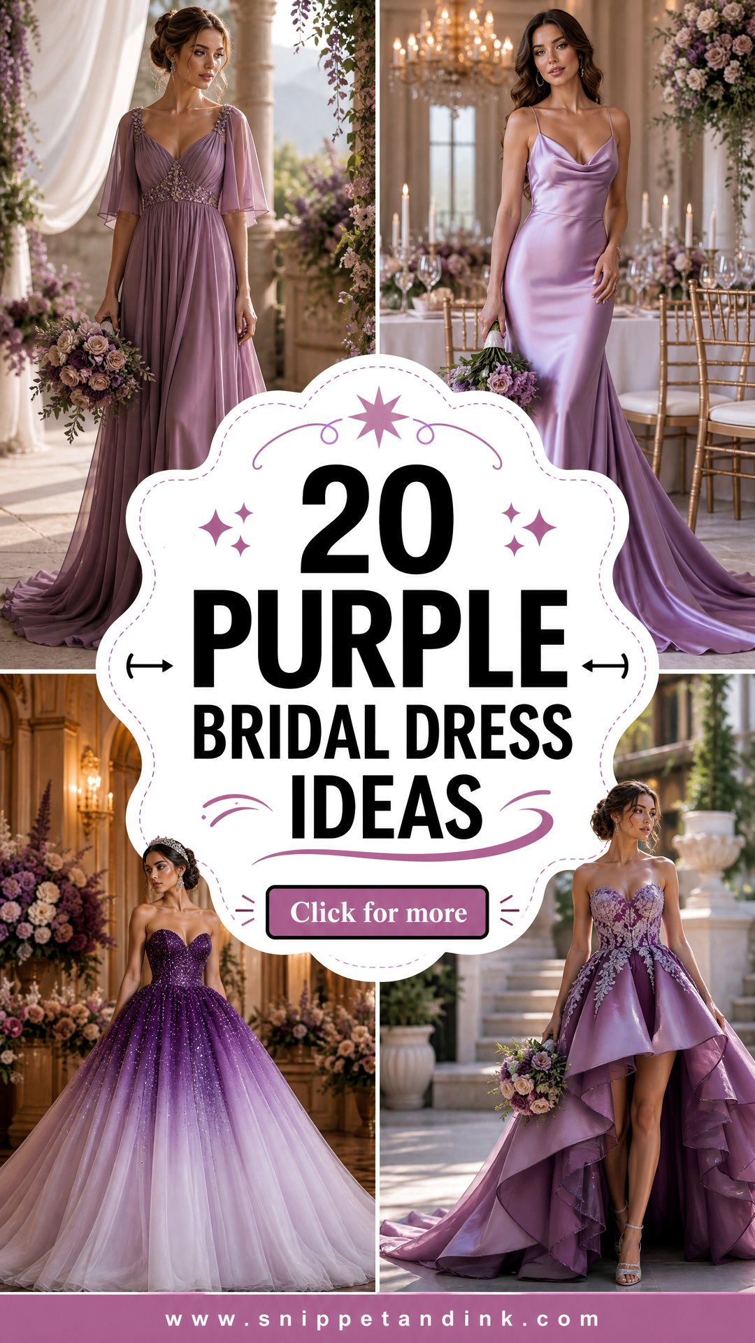 20 Purple Bridal Dress Ideas for a Regal Modern Wedding Look - 20 Purple Bridal Dress Ideas for a Regal Modern Wedding Look