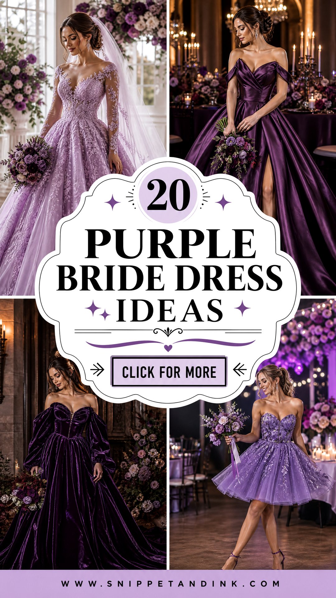 20 Purple Bride Dress Ideas for a Bold Elegant Wedding Look - 20 Purple Bride Dress Ideas for a Bold, Elegant Wedding Look