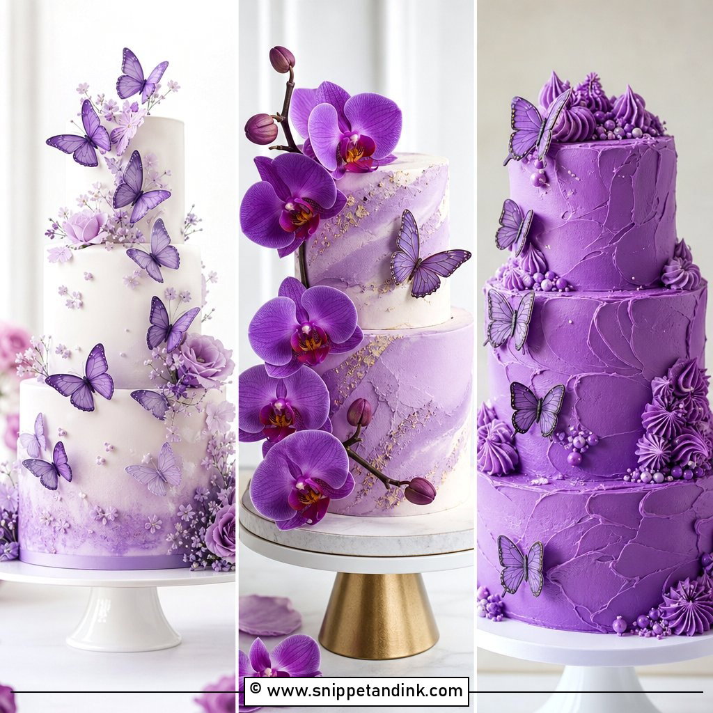 20 Purple Butterfly Cake Ideas for Wedding Dreamy Picks