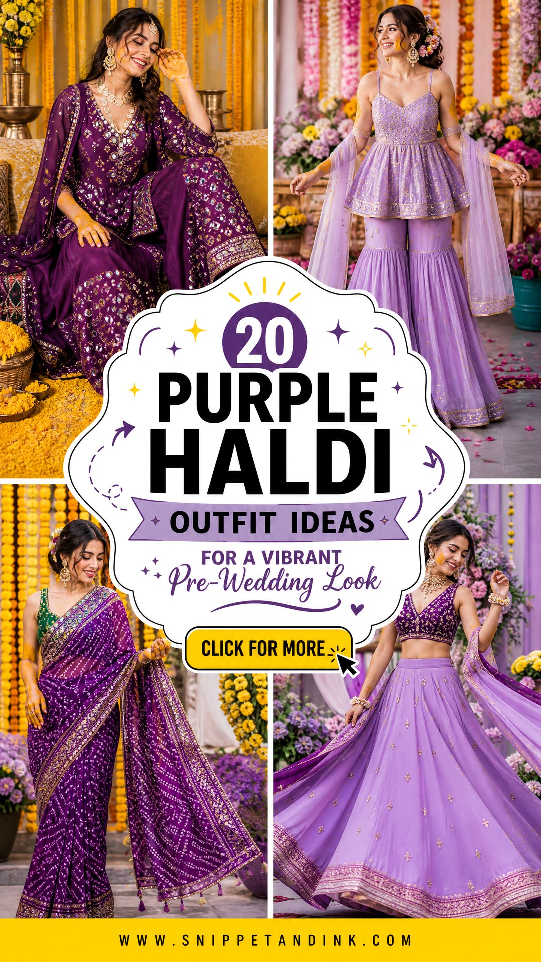 20 Purple Haldi Outfit Ideas for a Vibrant Pre-Wedding Look - 20 Purple Haldi Outfit Ideas for a Vibrant Pre-Wedding Look