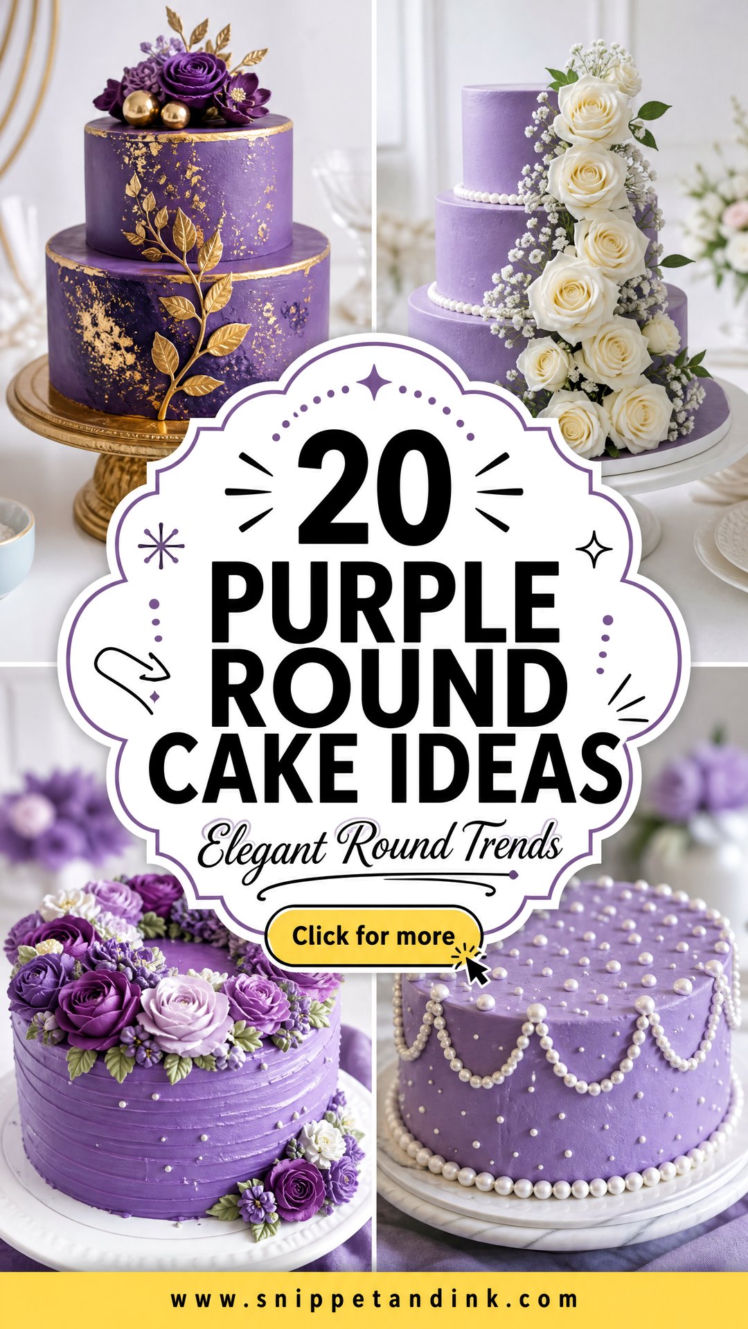 20 Purple Round Cake Ideas for Wedding Elegant Trends - 20 Purple Round Cake Ideas for Wedding: Elegant Trends
