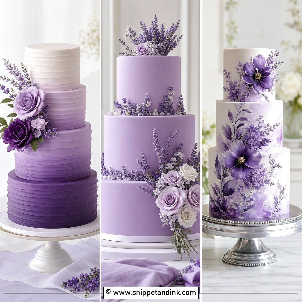 20 Purple Wedding Cake Ideas for a Romantic Celebration