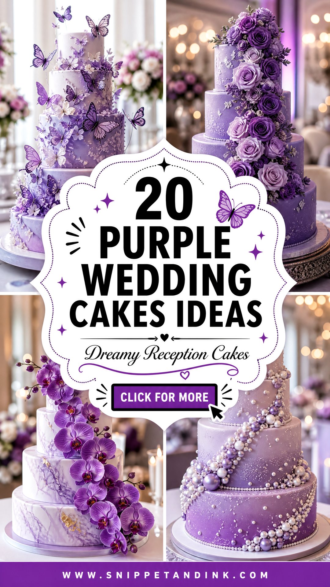 20 Purple Wedding Cakes for a Dreamy Reception Look - 20 Purple Wedding Cakes for a Dreamy Reception Look