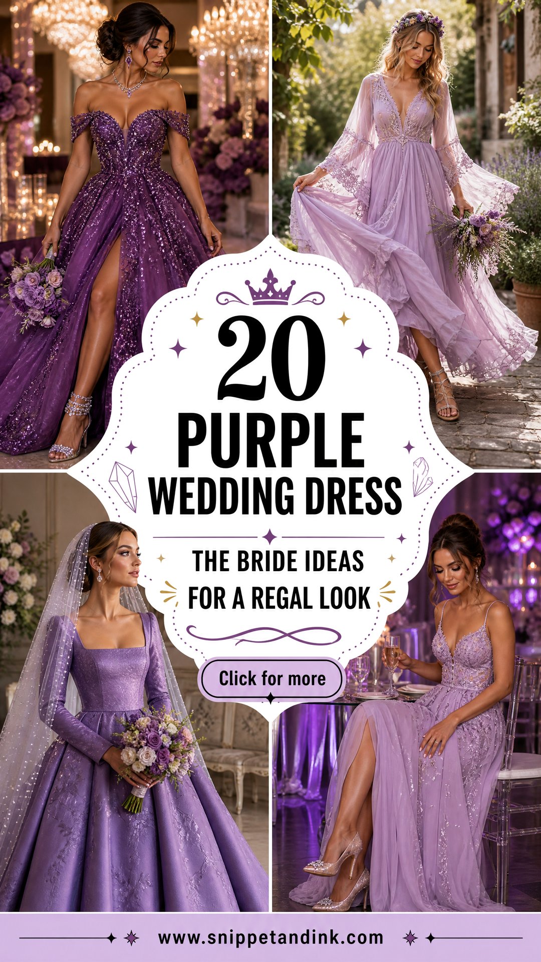 20 Purple Wedding Dress the Bride Ideas for a Regal Look - 20 Purple Wedding Dress the Bride Ideas for a Regal Look