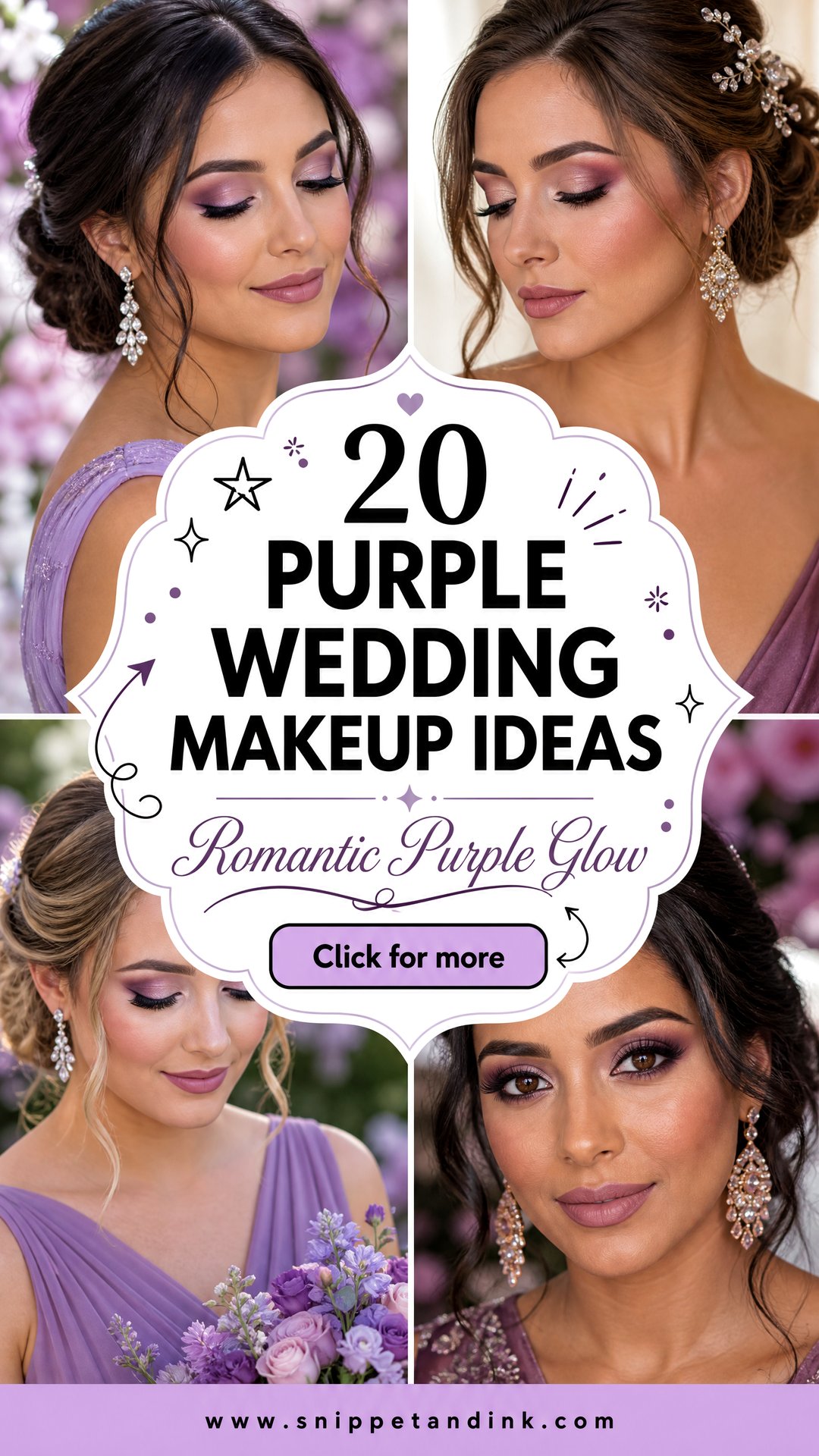 20 Purple Wedding Makeup Ideas for a Romantic Glow - 20 Purple Wedding Makeup Ideas for a Romantic Glow
