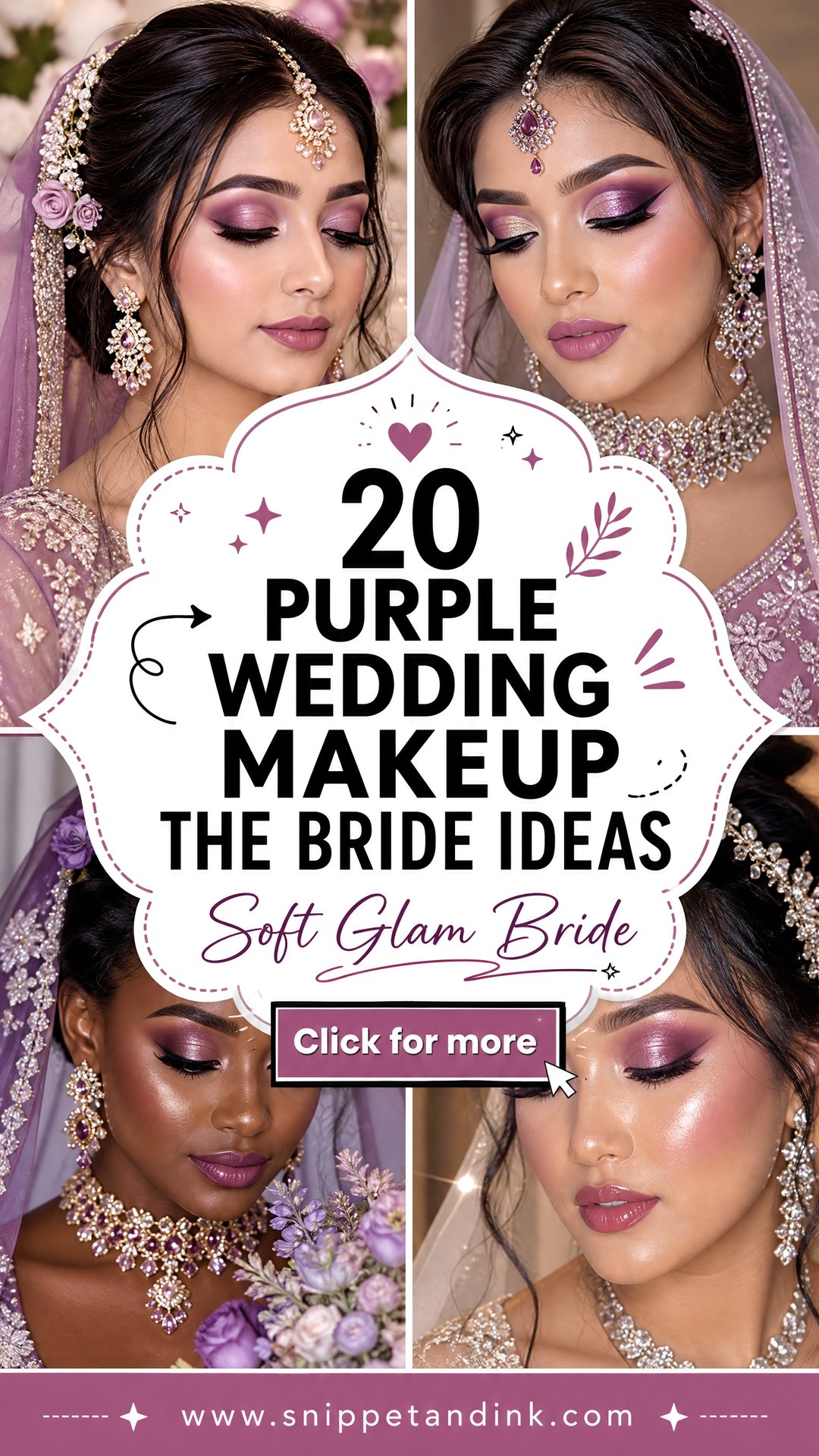 20 Purple Wedding Makeup the Bride Ideas for Soft Glam - 20 Purple Wedding Makeup the Bride Ideas for Soft Glam