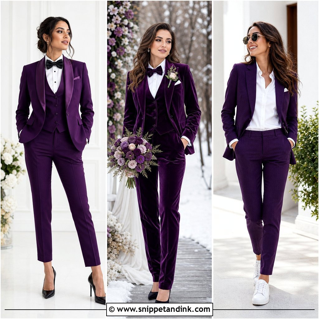 20 Purple Wedding Suit Ideas for a Sharp, Modern Groom Look