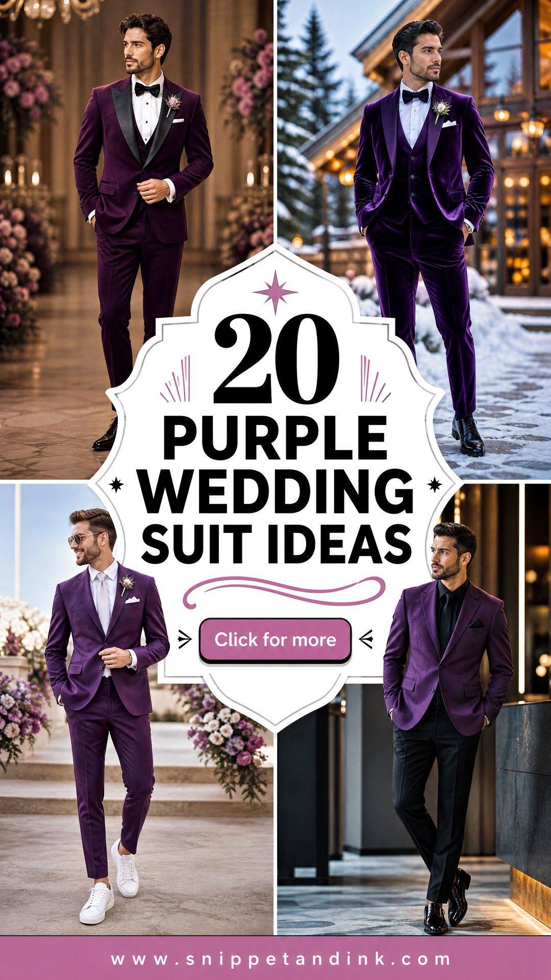 20 Purple Wedding Suit Ideas for a Sharp Modern Groom Look - 20 Purple Wedding Suit Ideas for a Sharp, Modern Groom Look