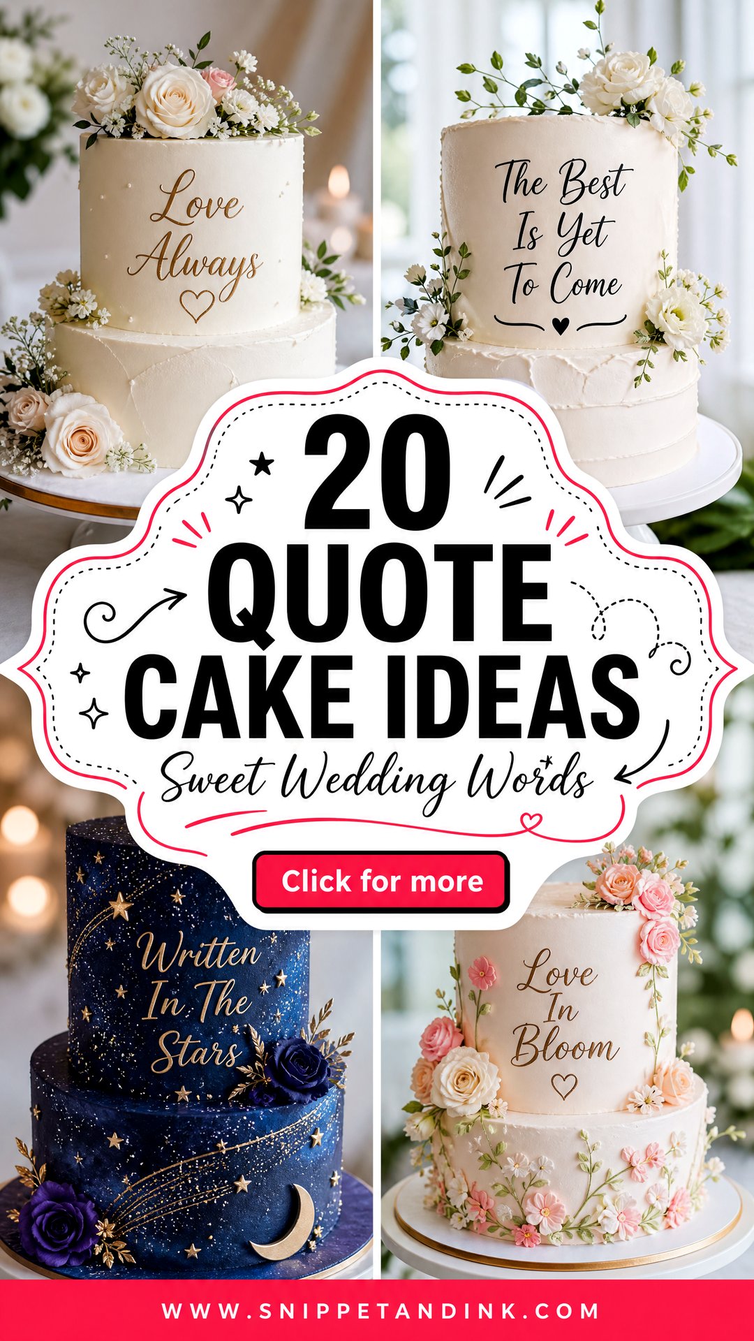 20 Quote Cake Ideas for Wedding Moments Guests Love - 20 Quote Cake Ideas for Wedding Moments Guests Love