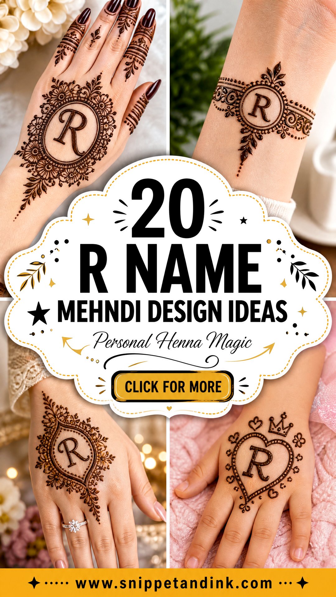 20 R Name Mehndi Design Ideas for Personalized Henna - 20 R Name Mehndi Design Ideas for Personalized Henna