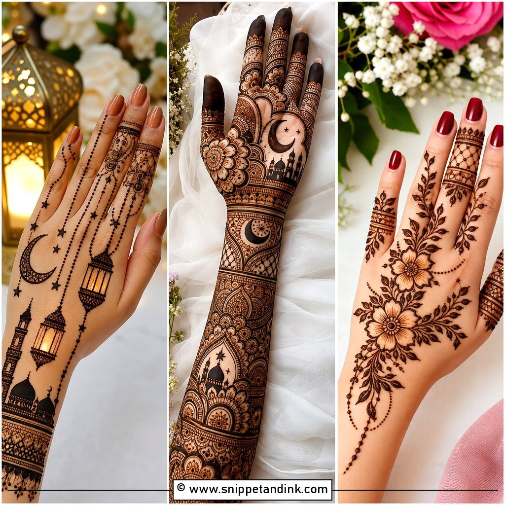 20 Ramadan Mubarak Mehndi Designs for Festive Hands