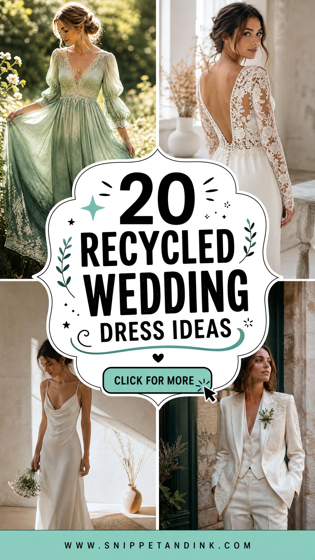 20 Recycled Wedding Dress Ideas for a Chic Green Wedding - 20 Recycled Wedding Dress Ideas for a Chic Green Wedding