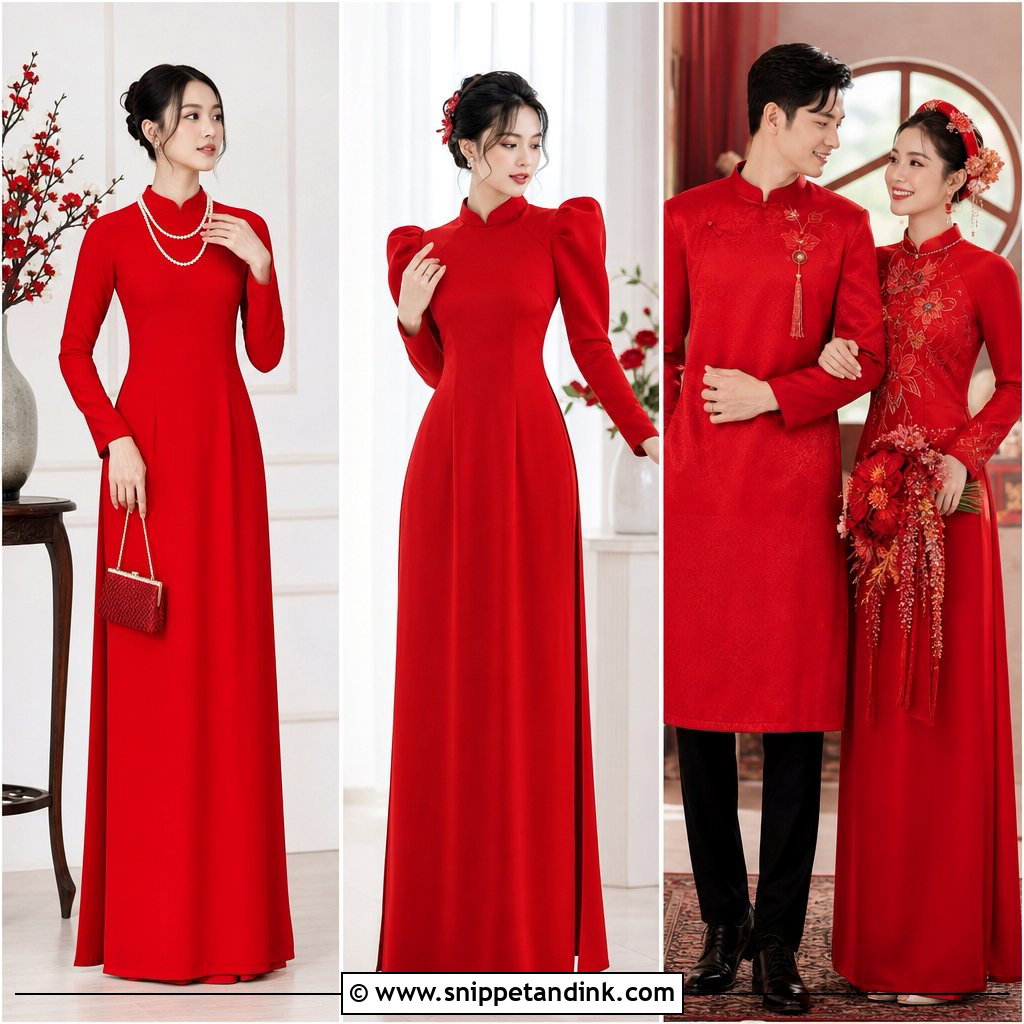 20 Red Ao Dai Wedding Ideas for a Vibrant Cultural Celebration