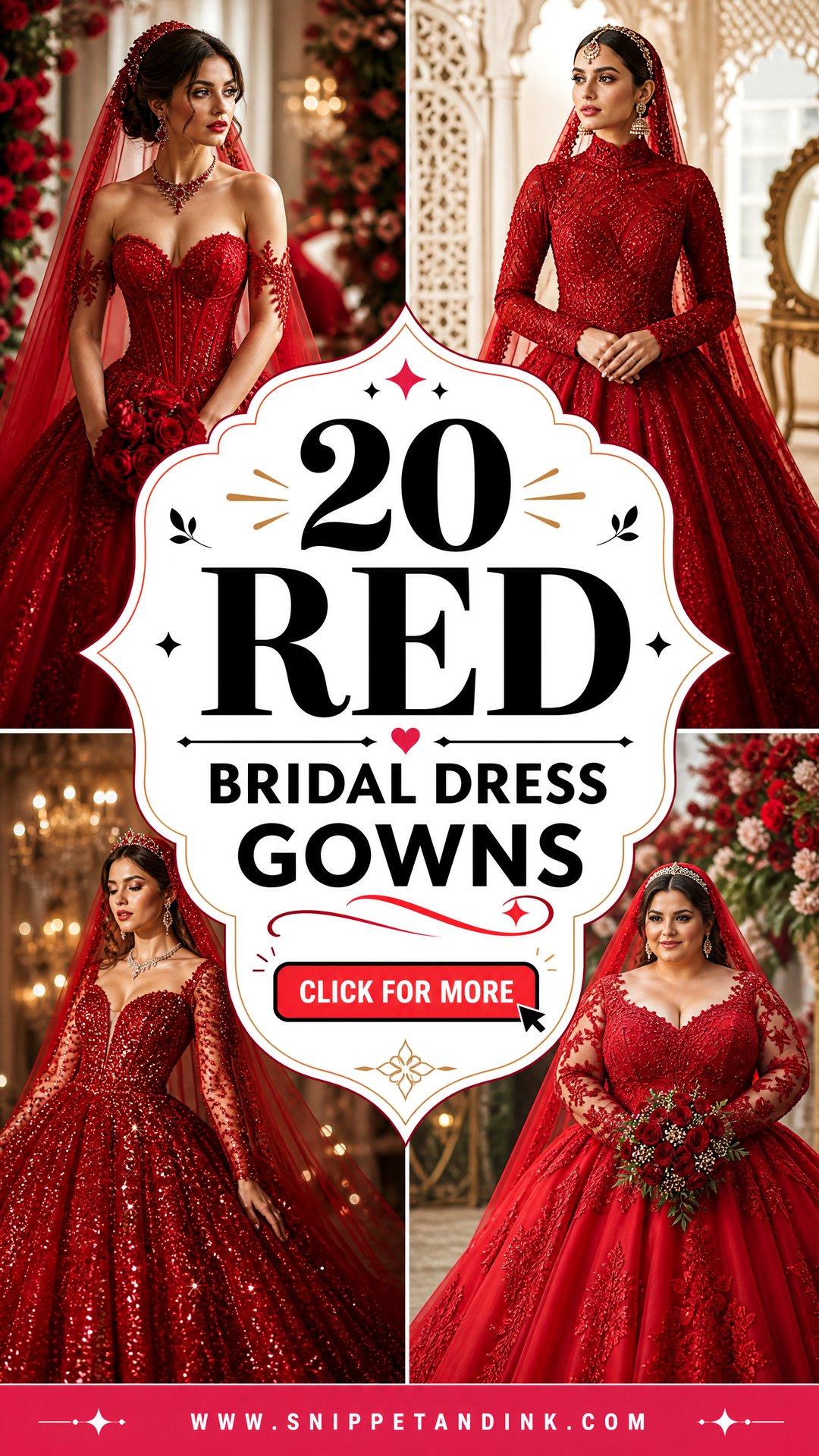 20 Red Bridal Dress Gowns for an Unforgettable Bridal Look - 20 Red Bridal Dress Gowns for an Unforgettable Bridal Look