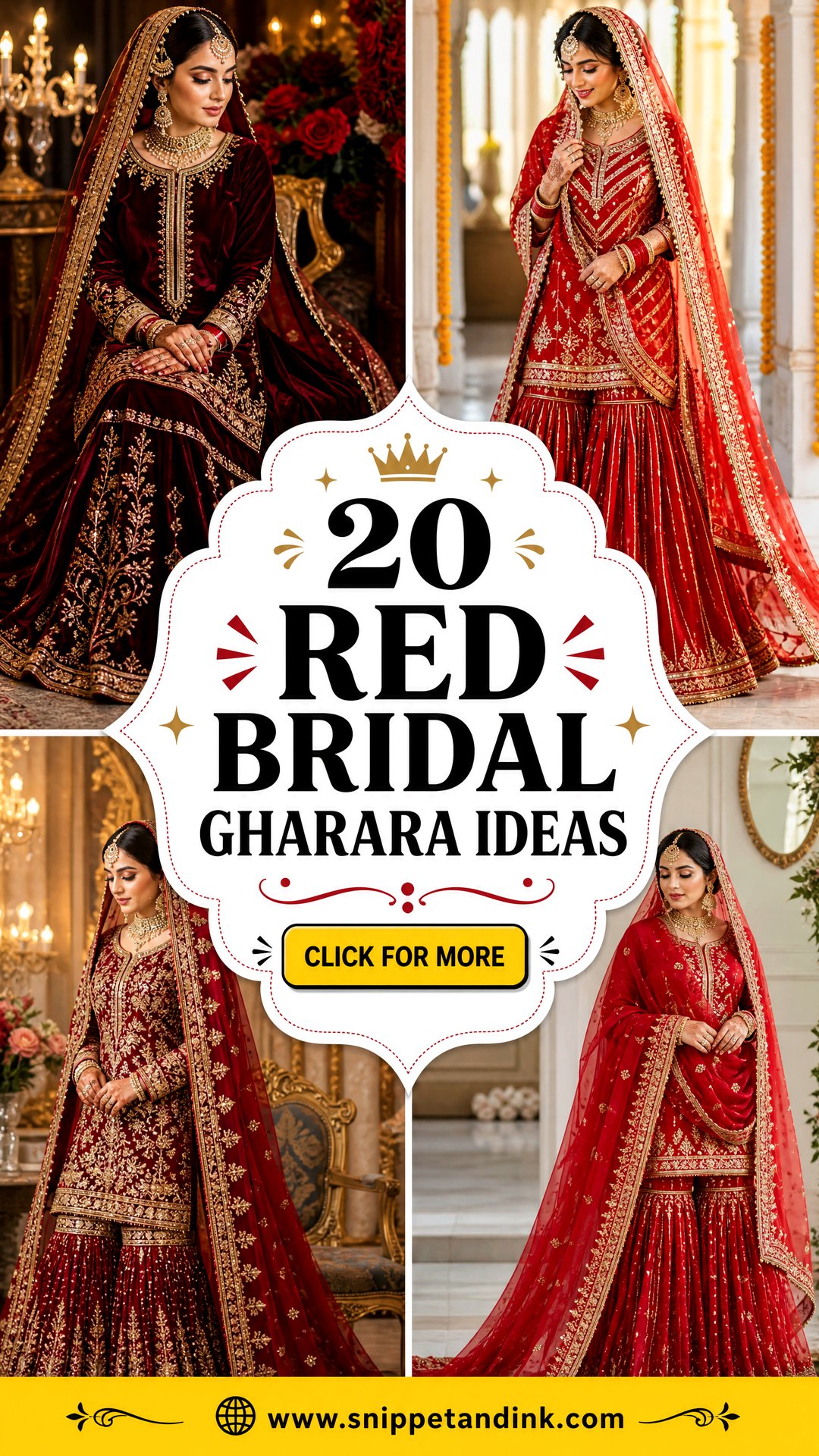 20 Red Bridal Gharara Ideas for Luxurious Wedding Style - 20 Red Bridal Gharara Ideas for Luxurious Wedding Style
