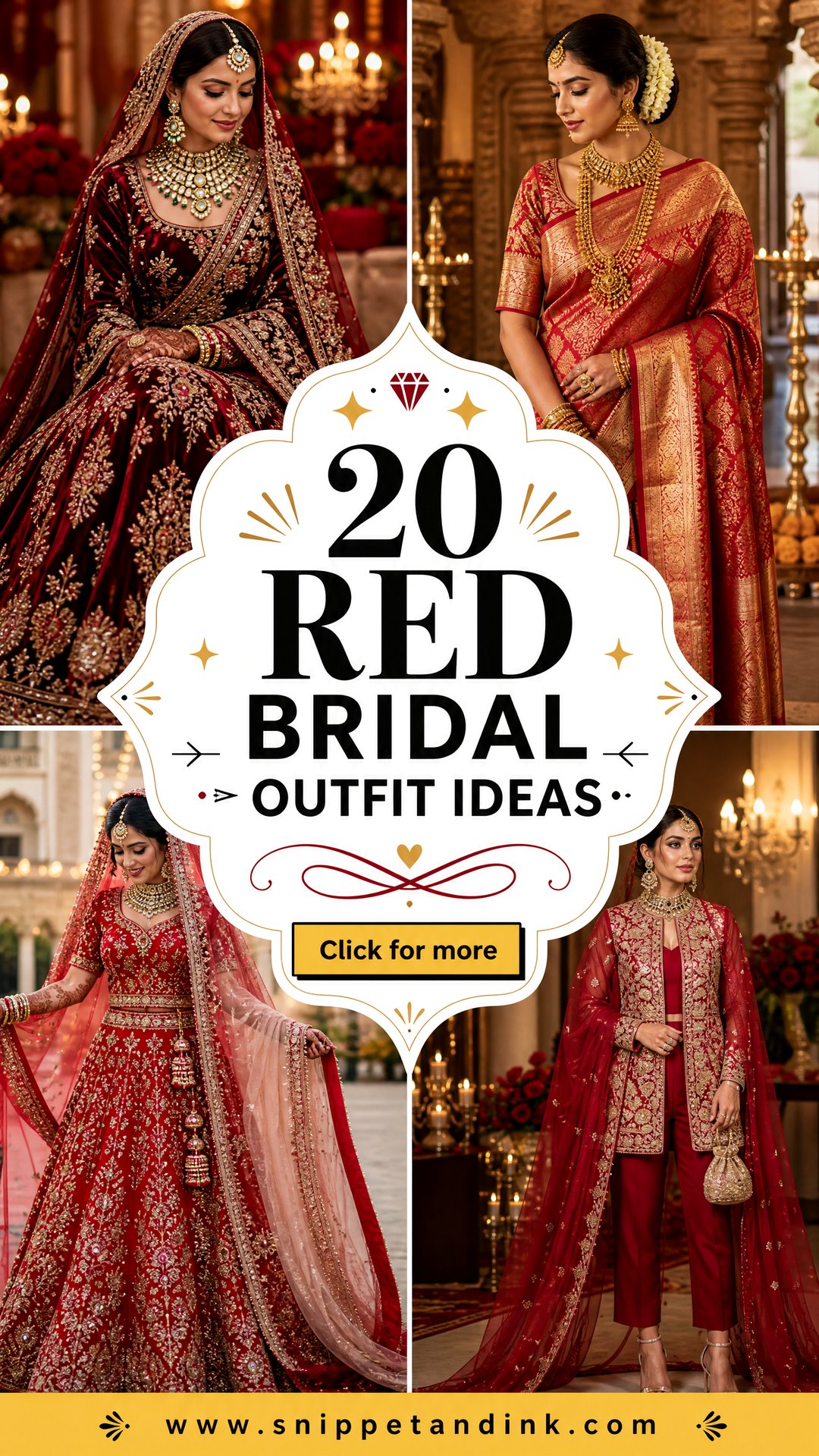20 Red Bridal Outfit Ideas for a Showstopping Wedding Look - 20 Red Bridal Outfit Ideas for a Showstopping Wedding Look