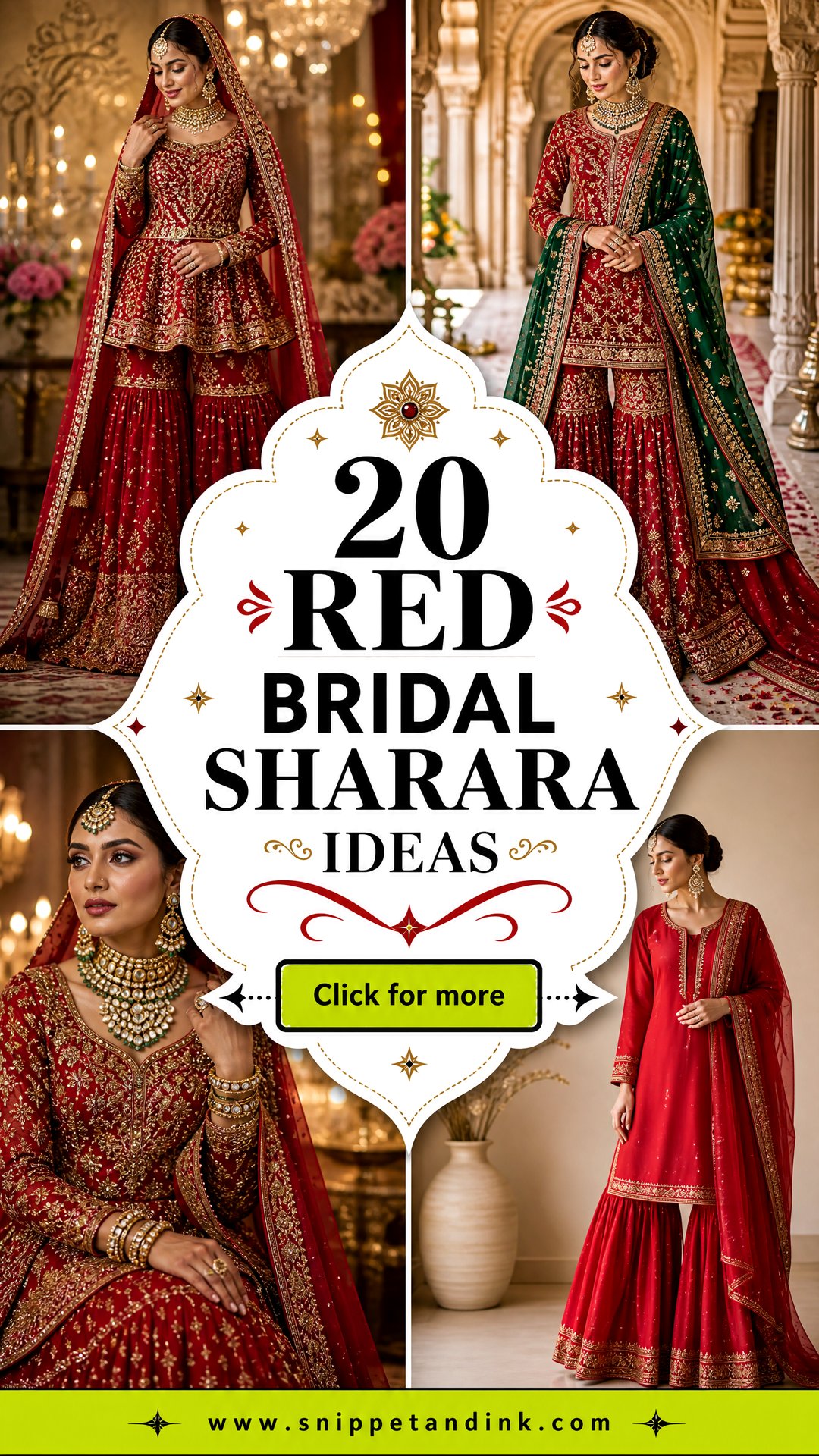20 Red Bridal Sharara Ideas for an Elegant Regal Wedding Look - 20 Red Bridal Sharara Ideas for an Elegant, Regal Wedding Look