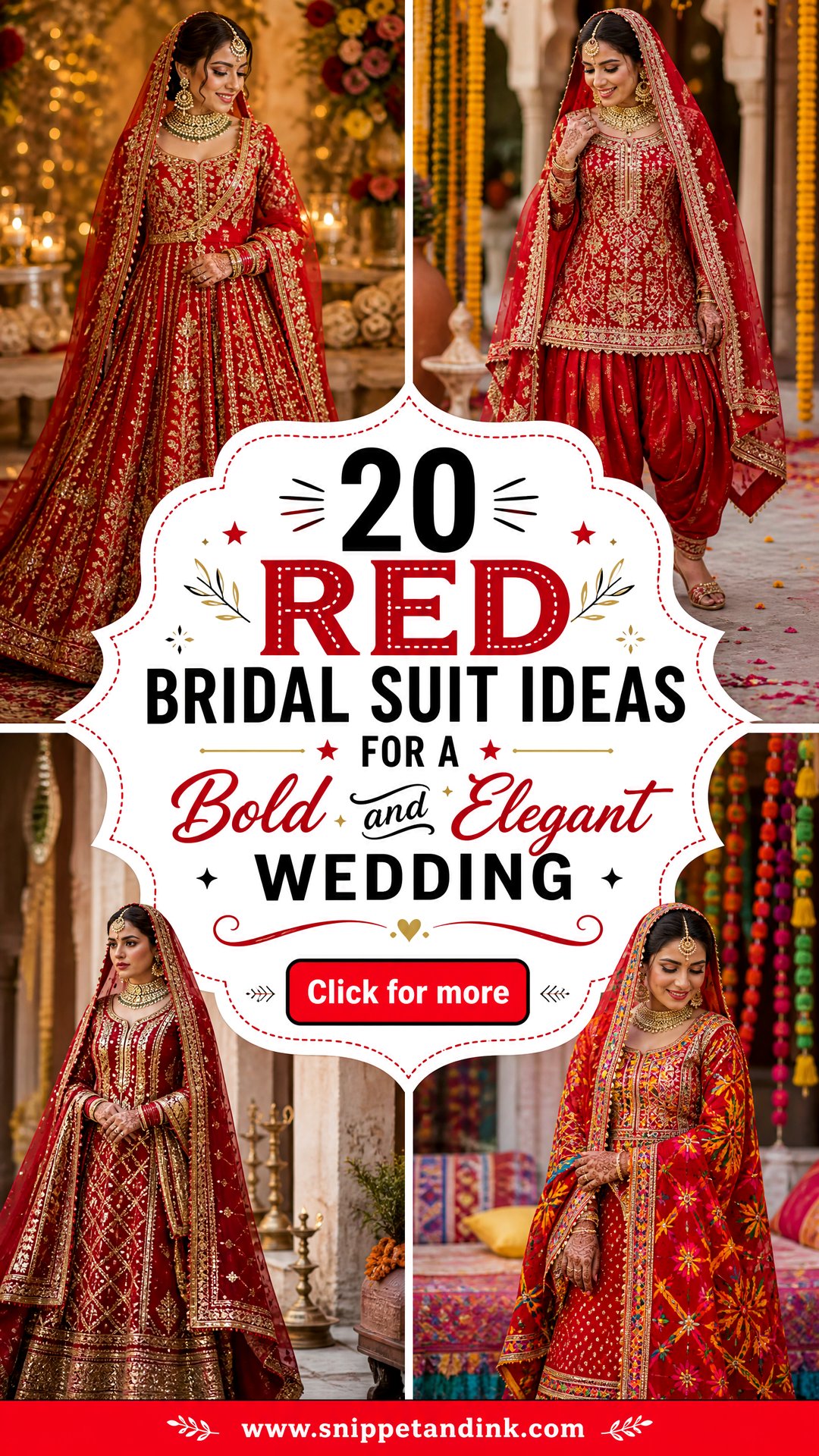 20 Red Bridal Suit Ideas for a Bold and Elegant Wedding - 20 Red Bridal Suit Ideas for a Bold and Elegant Wedding