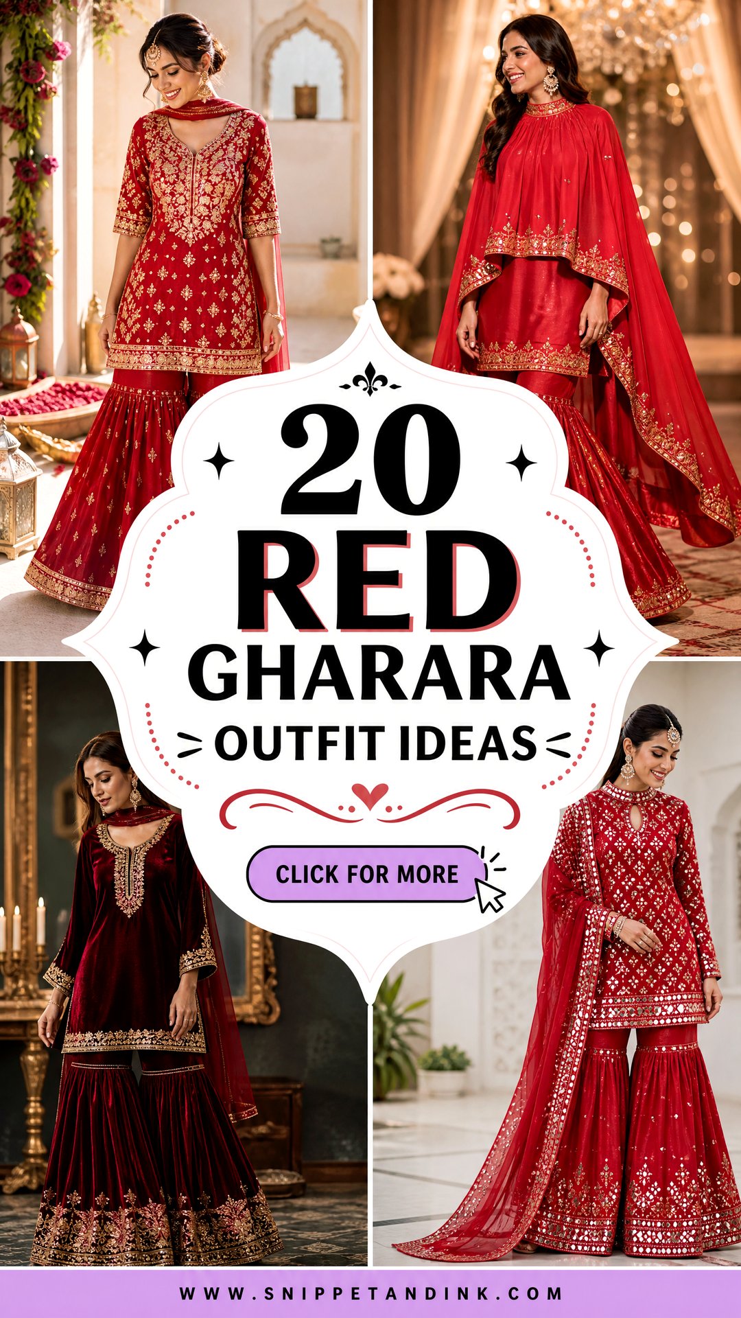 20 Red Gharara Outfit Ideas for a Luxe Traditional Look - 20 Red Gharara Outfit Ideas for a Luxe Traditional Look