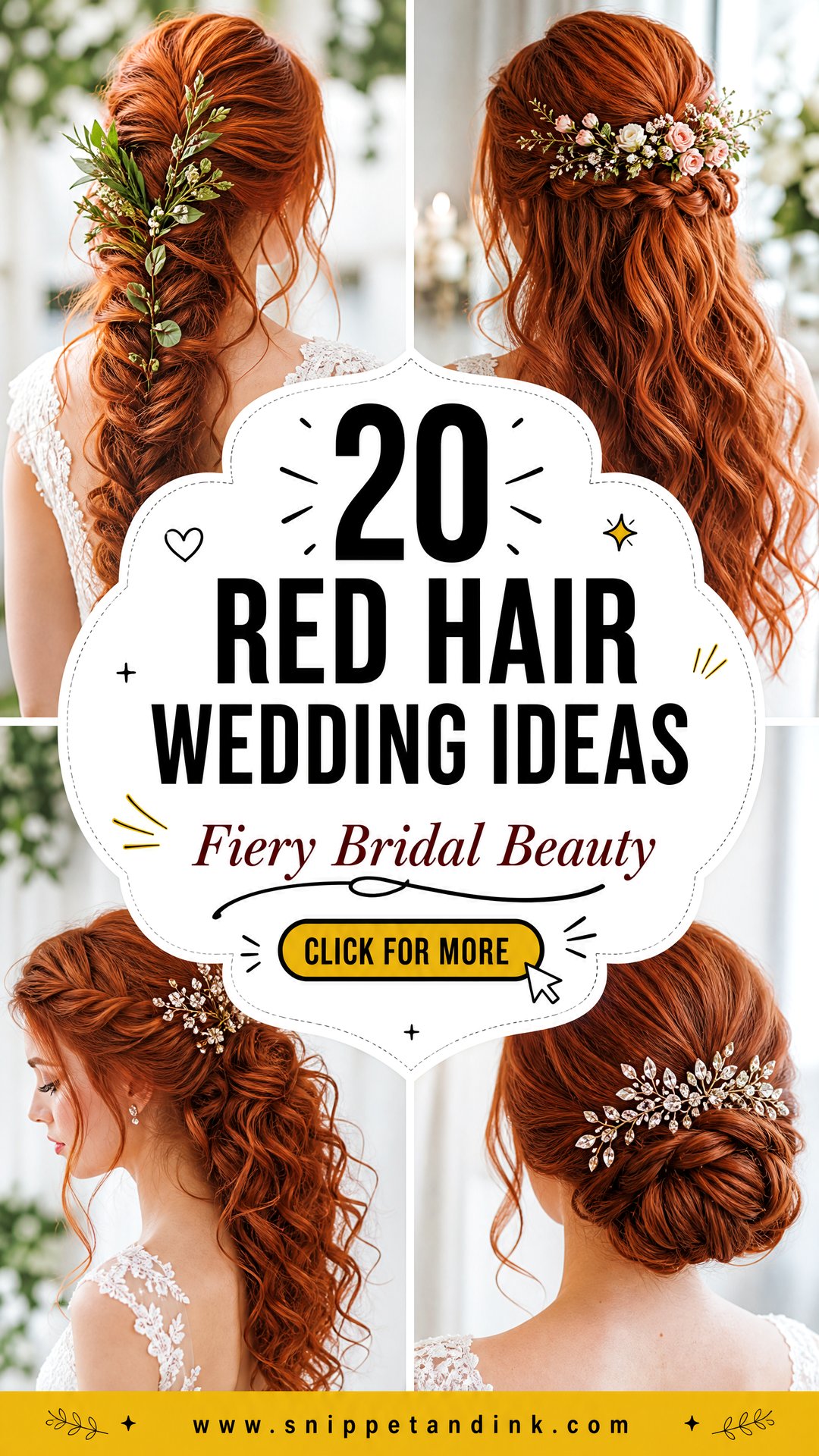 20 Red Hair Wedding Ideas for Fiery Bridal Beauty - 20 Red Hair Wedding Ideas for Fiery Bridal Beauty