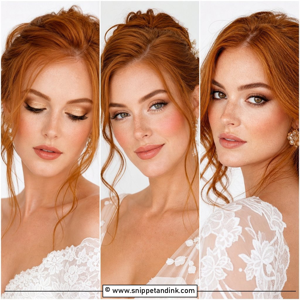 20 Red Head Wedding Makeup Ideas for a Flawless Glow