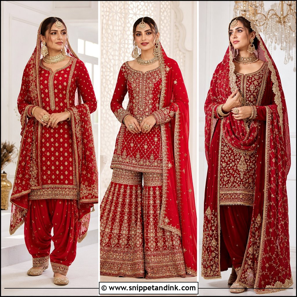 20 Red Punjabi Bridal Suits for a Bold Vibrant Wedding Look