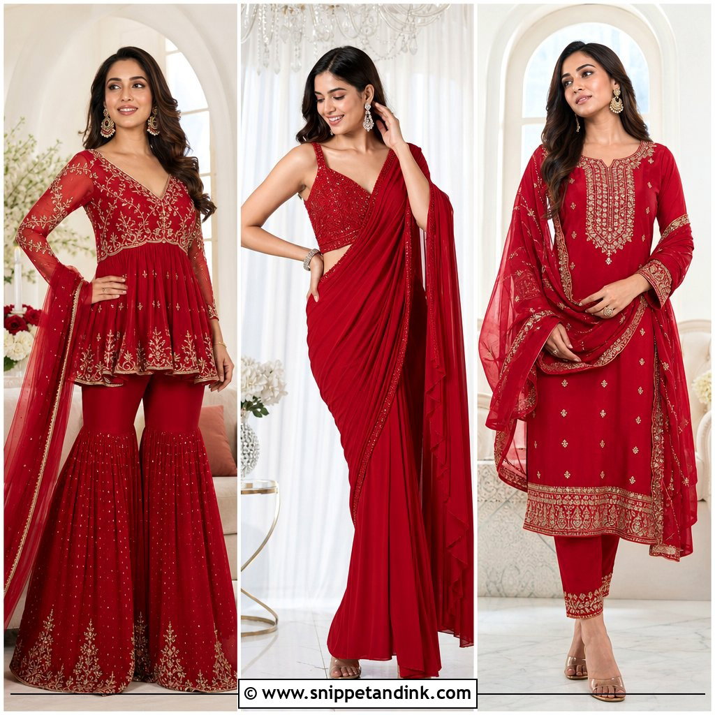 20 Red Sangeet Outfit Ideas for a Vibrant Celebration
